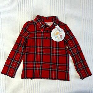 Little Sleepies Plaid Polo 2T